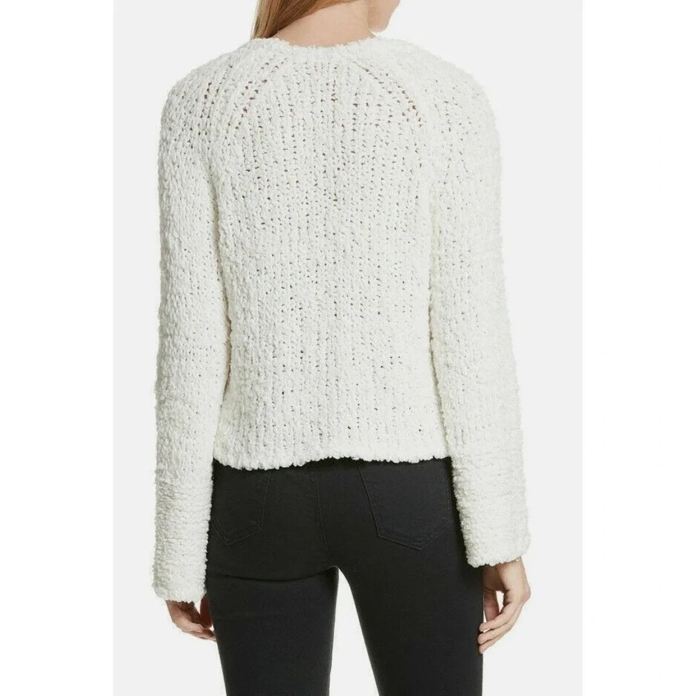 Free‎ People Sweater Women Small White Sand Dune Boho Coastal Beachy Cottagecore